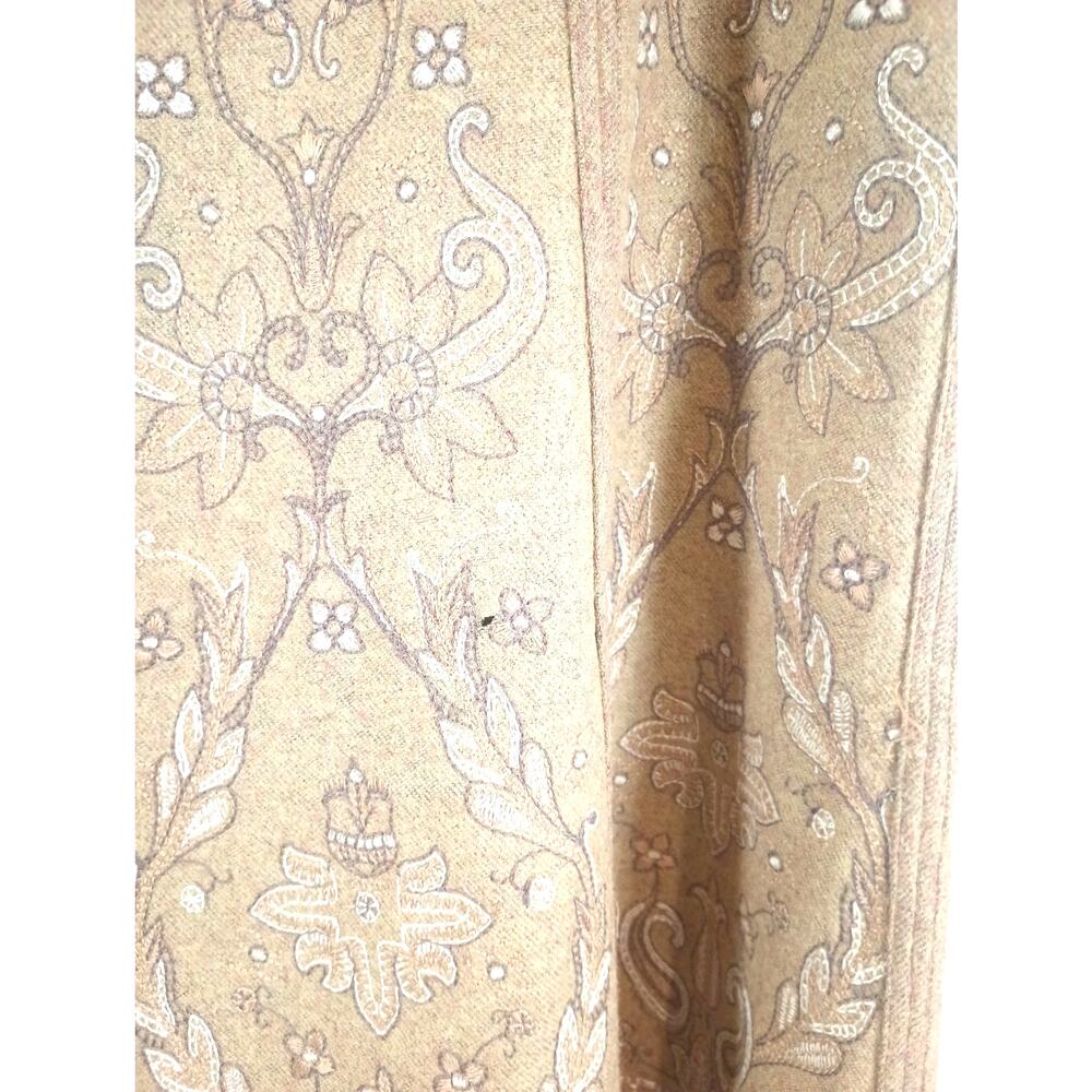 TALBOTS WOOL BLEND GOLD BROWN PAISLEY MOROCCAN INDIAN STYLE SKIRT WMS 12 - Picture 5 of 9